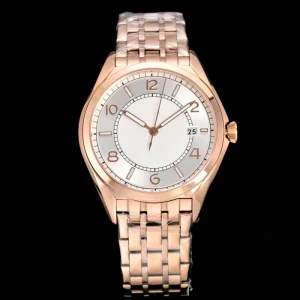 Women’s Automatic Mechanical Watch Rose Gold Tone Stainless Steel Bracelet White Dial Date Function Business Casual Wristwatch