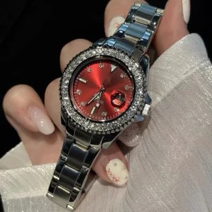 Women’s Automatic Quartz Wrist Watch Waterproof Steel Case Diamond Elegant Mature