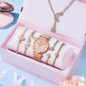 Women’s Casual Fashion Quartz Watch with Bow Detail Glass Dial Window Alloy Strap for Student Office Wear Direct Manufacturer