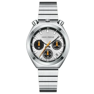 Women’s Chronograph Quartz Watch 3 Eye 6 Hand Calendar Display Stainless Steel Waterproof Dress Watch