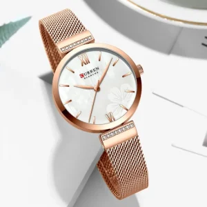 Women’s Dress Watches Ladies Quartz Watches Stainless Steel Mesh Wrist Watch Reloj Mujer Beautiful Clock