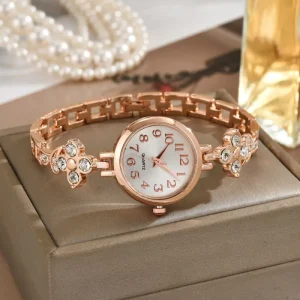 Women’s Fashion Antique Quartz Glass Dial Belt Watch Alloy Band Minimalist Elegant Gift