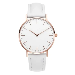 Women’s Fashion Business Quartz Watch with Luminous Dial 38mm Dial Leather Strap Sport Style