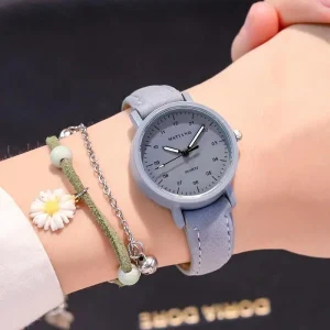 Women’s Fashion Quartz Watch Leather Strap Alloy Glass Relogio Women’s Design
