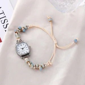 Women’s Green Haze Beaded Watch Exquisite Alloy Case