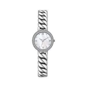 Women’s Luxury Quartz Watch Alloy Case Stainless Steel Modern Fashion Band Glass Waterproof Analog 28mm for Business