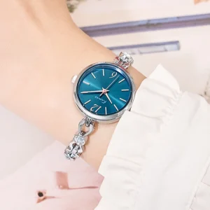 Women’s Luxury Sport Fashion Watch with Quartz Movement Alloy Stainless Steel Bracelet and Long Strap Water Resistant