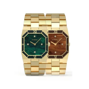 Women’s New Design Gold Bracelet Stainless Steel Fashion Square Quartz Watch Lady Jewellery Watches