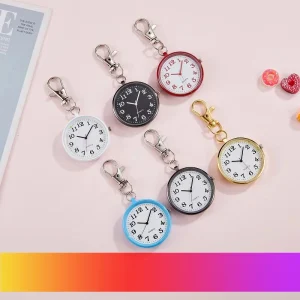 Womens Quartz Alloy Watch Keychain Pendant Nurse Student Style Vintage Inspired Mini Pocket Watch