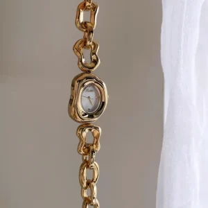 Women’s Quartz Watch Alloy Square Glass Stainless Steel Band 3ATM Waterproof Fashion Female Wristwatches