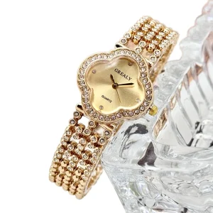 Women’s Quartz Watch Diamond Fashion Temptation Factory Direct Cross-Border Explosion Pattern Dial Stainless Steel Alloy