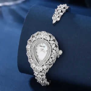 Women’s Quartz Watch Original Design Gorgeous Open Inlaid Zircon Dial Fashion New Arrival