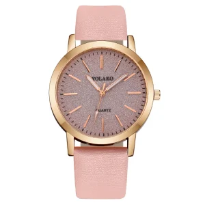 Women’s Quartz Watch Retro Business Style Popular Fashionable Belt Design 22mm/18mm Leather Band Digital Dial 5mm