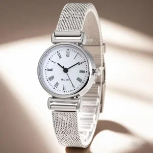 Women’s Quartz Wristwatch Alloy Dress Jewelry Pointer Dial Fashionable Glass Business Luxury Classic
