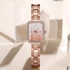 Women’s Quartz Wristwatch Square Shape Alloy Strap Business Watch