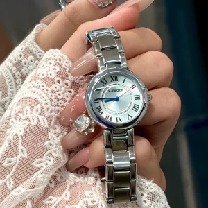 Women’s Quartz Wristwatch Waterproof Retro Stainless Steel