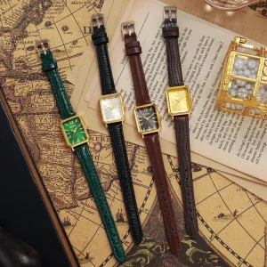 Women’s Rectangular Wristwatch – Korean Style, Retro Quartz Watch