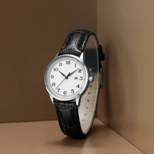 Women’s Retro High-End Seiko Luxury Quartz Watch Alloy 32mm Leather Strap Waterproof Calendar Cross-Border Style Model