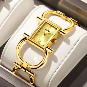 Women’s Retro Luxe Minimalist Quartz Watch Artistic Alloy Bracelet Elegant Water Resistant Analog Daily Wear