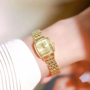 Women’s Simple Vintage Watches Gold Stainless Steel Small Watch for Women Quartz Ladies Casual Watch Gifts