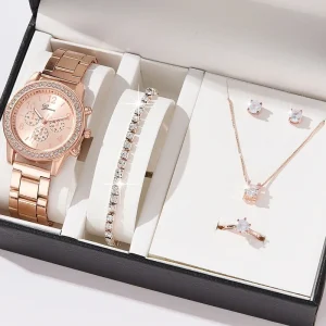 Women’s Three-eye Quartz Diamond Watch Gift Watch