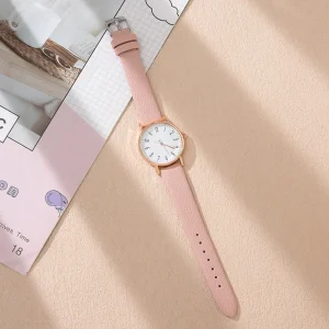 Women’s Ultra-Thin Quartz Watch 26mm Small Luxury Leather Strap
