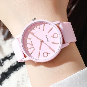 Women’s Watch Big Number Cute Simple Fashion Silicone Ultra Light Weight L005 Quartz Watch