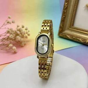 Women’s Watch Elegant Diamond Oval Steel Band Student