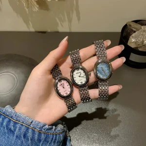 Women’s Watch Exquisite Small Oval Dial Ladies Quartz Watch Gift