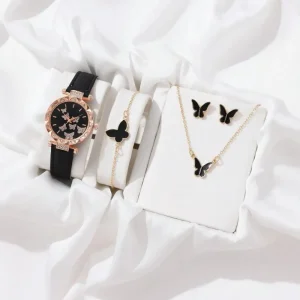 Women’s Watch Fashion Net Red Butterfly Quartz Watch + Jewelry Set