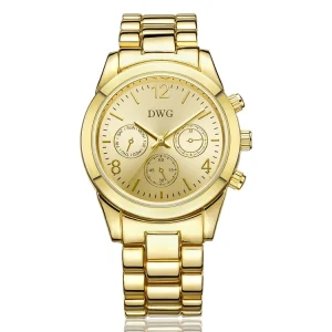 Women’s Watch Golden OEM Watches for Ladies Waterproof Stainless Steel Quartz Alloy Wristwatches Reloj