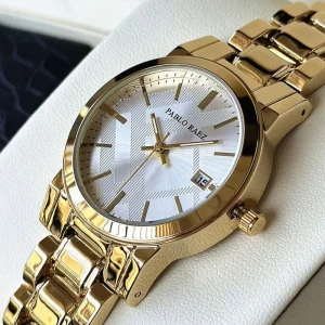 Women’s Watch Quartz Ladies Gold Wrist Watch Waterproof 3ATM Luminous Date Wristwatch for Women