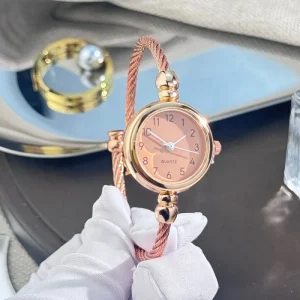 Women’s Watch Small Rope Bangle Bracelet Watches Retro Ladies Quartz Wristwatch Female Thin Chain Dress Clock (WA231)