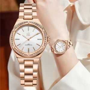 Women’s Watches Niche High end Diamond Water resistant Quartz Watches Wristwatches
