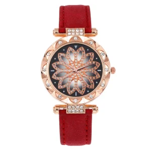 Women’s Watches by Manufacturers Diamond-encrusted Women’s Watches with Frosted Leather Straps Quartz Women’s Watches