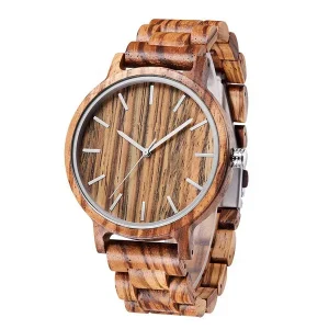 Wooden Watch Band Wood Watch Custom Logo Natural Wood Man Wristwatch