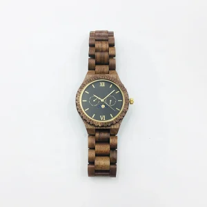 Wooden Watch Men Gifts Handmade Date Display Quartz Movement Analog Lightweight Wood Wrist Watches