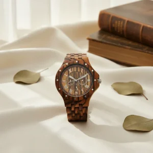 Wooden Watch Men Gifts Handmade Date Display Quartz Movement Analog Lightweight Wood Wrist Watches New Daily Life