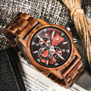 Wooden Watches Private Label Men Chronograph Custom Logo
