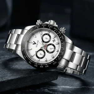 Wrist Watch Chrono Stainless Steel Men Watch Chronograph