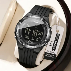 X GEQCK Men Outdoor Sport Watch Digital Electronic Wristwatch with Luminous Dial Multi timing Water Resistance