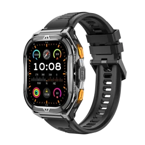 X5 Smart Watch 1.96 inch AMOLED HD Large Screen GPS Dual band Positioning 5ATM Waterproof Health Monitoring for Men SmartWatch