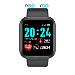 Y68 Smart Watch Screen Sport Reloj Intelligent Smart Watch Y68 Health Fitness Tracker Wristband D20 Smartwatch