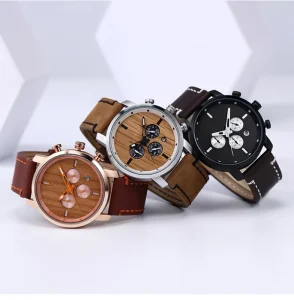 YS5592 New Arrival Handmade Natural Olive Wood Watch for Men Custom Japan Quartz Simple Style Pointer Dial Display