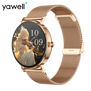 Yawell One Stop Smart Watch Factory China Metal Band Female 3ATM Heart Rate Monitoring AMOLED Wristband Reloj S81 Smart Watch