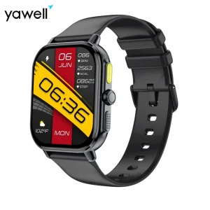 Yawell Smart Watch Factory Big Screen Touch Sport Fitness Health Android Fashion Waterproof Men P107 Smart Watch