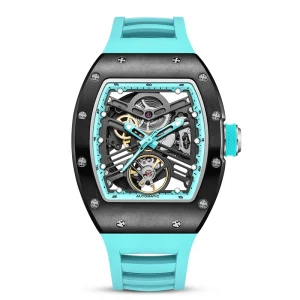 Youth Fashion Skeleton Watch Men Street Style Relogio Jovem Male Mechanical Stainless Steel Silicone Watches Drop Shipping