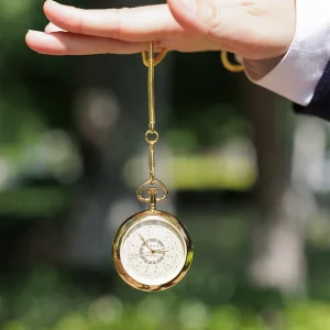 Zhongyan Taihe Zodiac Copper Polished Personalized Antique Chinese Style Chain Wound Pocket Watch