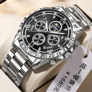 设计师手表正品高端男士自动机械合金表壳不锈钢蓝宝石手表奢华时尚嘻哈风格
