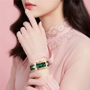 石英女士时尚手表珠宝套装手表项链耳环戒指珠宝套装不锈钢